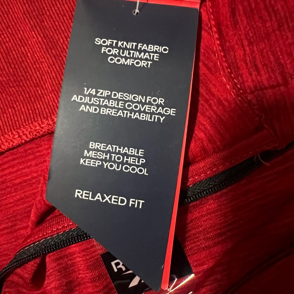 Reebok Red Quarter Zip Jacket